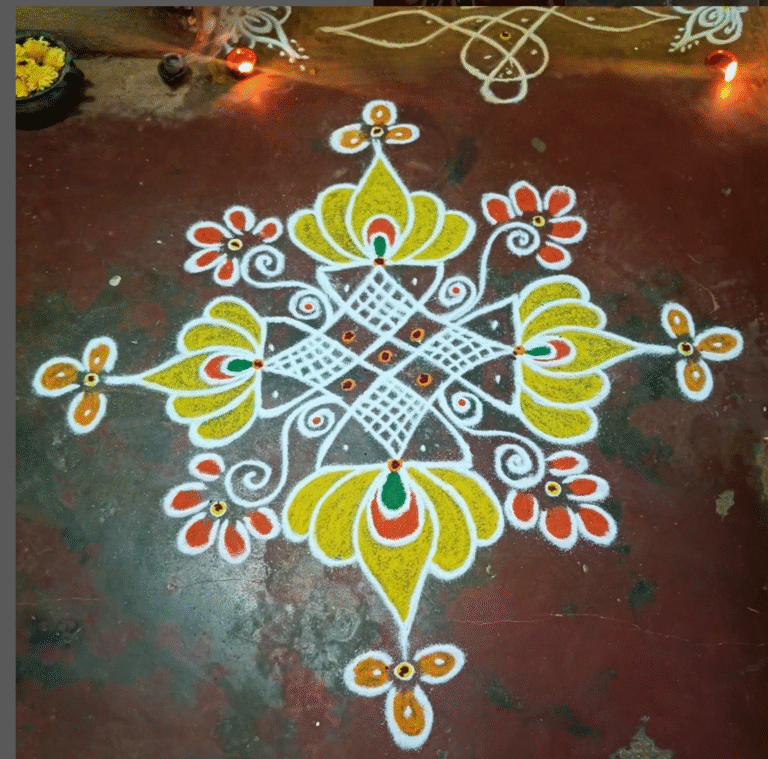 Easy Border Rangoli Design