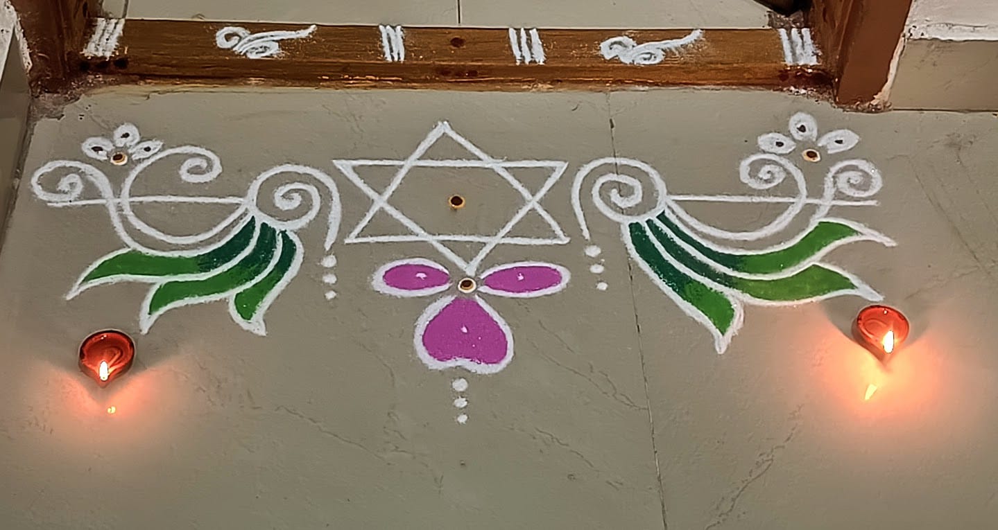 Day 1 margazhi kolam🌺/ Easy margazhi kolangal / muggulu #nshrangoli #kolam#rangoli#shorts#margazhi